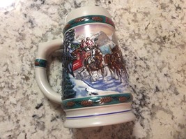 1993 Budweiser Holiday Stein Collection Vintage Christmas Mug - £14.23 GBP