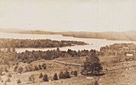 Lake Sunapee New Hampshire~Panorama VIEW~1919 Real Photo Postcard W/ Message - £8.27 GBP