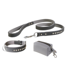 Genuine Leather Dog Padded Collar &amp; Leash 6ft &amp; Poo Bag. Handmade. S-XL sizes. - $84.15+