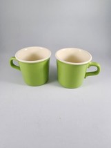 Set Of 2~ Vintage TAYLOR INTERNATIONAL USA green white mugs MCM - £14.24 GBP