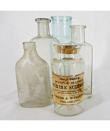 Lot Of 5 Vintage Bottles Pharmacy Bottles Apothecary - $26.71