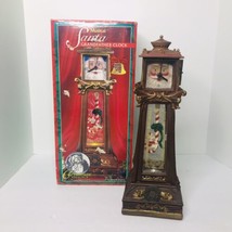 Vintage 1996 Christmas Magic Musical Santa Grandfather Clock Trendmasters Rare - £85.83 GBP