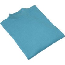 Men PRINCELY Soft Comfortable Merinos Wool Sweater Knits Mock 1011-00 Turquoise image 2