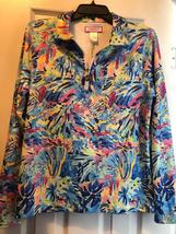 NWT Ladies STELLA PARKER Blue Fuchsia Yellow Long Sleeve Polo Golf Shirt  M L XL image 2