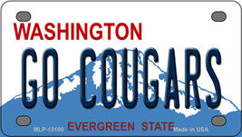 Go Cougars Washington Novelty Mini Metal License Plate Tag - £11.94 GBP