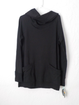 NWT Half Moon Modern Movement Black Long Pullover Cowl Neck Long Sleeves Women L - £17.82 GBP