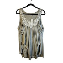 Rosegal Women&#39;s Tanktop Blouse Lace Flowy Front Layers Size 3X NWT - $313.57 MXN