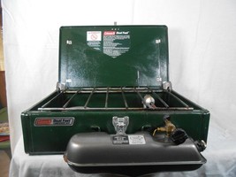 Coleman Camp Stove Camping Two 2 Burner Dual Fuel 424 Beach Grill BBQ US... - $102.50
