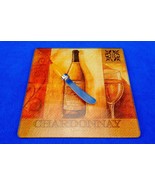 Glass Cheese Board &amp; Knife Set ~ Chardonnay Tuscany, Gift Box w/Ribbon ~... - $8.77