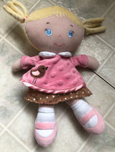 Kids Preferred Baby Doll Plush Stuffed Toy Blonde Pink 11&quot; Embroidered Eyes - £21.73 GBP