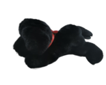 Aurora black lab Labrador plush puppy dog  red studded collar floppy bea... - $12.86
