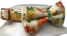 Adjustable Bow Tie Collar for Small Boy or Girl Dogs Spring Sunflower Print image 3