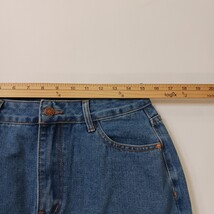 Hengsheng Women's Blue Cotton Blend Front Button & Slit Denim Skirt Size Medium image 8