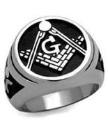 RING MASONIC High polished Stainless Steel No Plating With Epoxy in Jet ... - $737.84 MXN