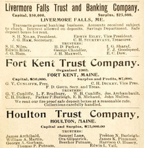 1906 Banks &amp; Trust Companies Of Maine Advertisement New England Banking ... - $24.99