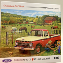 1965 Ford Pickup Red Truck Puzzle 1000 PC Jigsaw Grandpas Old Farm Barn NEW - £14.07 GBP