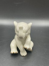 Lenox Elephant Porcelain Figurine Trunk Up White W/24k Gold Trim - £14.74 GBP