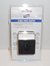American Tourister Global Travel AC Adapter Worldwide 4 USB Ports EU AUS ASIA - £14.32 GBP