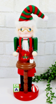 Santa Elf Toy Maker Painter Christmas Nutcracker Wooden 15&quot; Toys Red Green NEW - £30.86 GBP