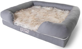 Paw PupLounge Memory Foam Bolster Bed &amp; Topper Medium/Large - 1 count Paw PupLou - £96.04 GBP