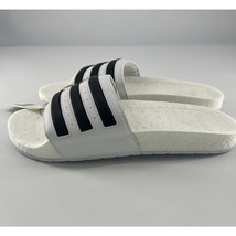 Adidas Originals Adillette Boost Mens Size 10 S White Black Sandals Slides New - $54.85