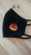Evil Pumpkin Cloth Mask Halloween Face Mask Cotton Face Covering Made in... - $5.01