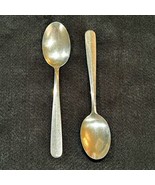 2 Imperial USA STAR TIME Stainless Oval Soup Spoons MCM Atomic Starburst... - £9.54 GBP