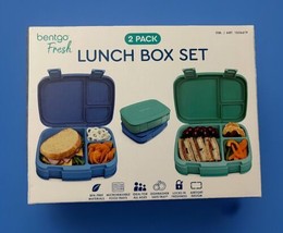 NEW Pack Of 2 BENTGO FRESH Leak-Proof Lunch Box Set Kit Meal Prep All Ag... - $37.45