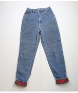 Vintage 90s LL Bean Womens 14 Distressed Flannel Lined Tapered Leg Denim... - $1,012.02 MXN