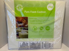 New Loops & Threads Pure Foam Cushion 2 Pack 15”x17”x1” (CT) - £6.59 GBP