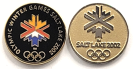 Salt Lake 2002 Olympic Utah Pin Lot 2 Snowflake Logo Rings Winter Games ... - $22.00