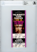 Mike Tyson Signed Authentic Ticket vs Ruddock 6/28/1991 COA BAS Autograph - £828.17 GBP