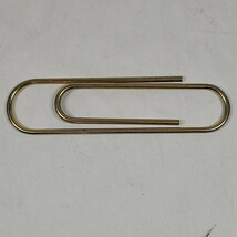 VTG Giant Brass Tone Paperclip Paperweight Office Decor Desk Gift Novelty - £14.26 GBP