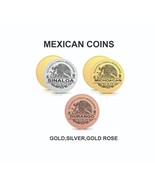 MONEDA STADOS DE MEXICO, DORADO,PLATA,GOLD ROSE,COIN,CUSTOM - $184.69 MXN