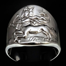  Sterling silver Zodiac ring Sagittarius The Philosophical Archer Horoscope symb - £64.49 GBP