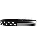 2 US Flag Stars &amp; Stripes Wristbands Featuring Thin GRAY Line Two USA Br... - £1.48 GBP