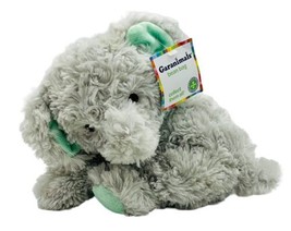 Garanimals Elephant Plush Gray Mint Green Ears Bow Swirl Fur Sewn Eyes with Tag - £12.44 GBP