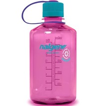 Nalgene Sustain 16oz Narrow Mouth Bottle (Electric Magenta) Recycled Reusable - £11.53 GBP