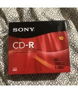 Sony CD R 80 Minute 10 Pack With Case 700MB 1-48X - $26.15
