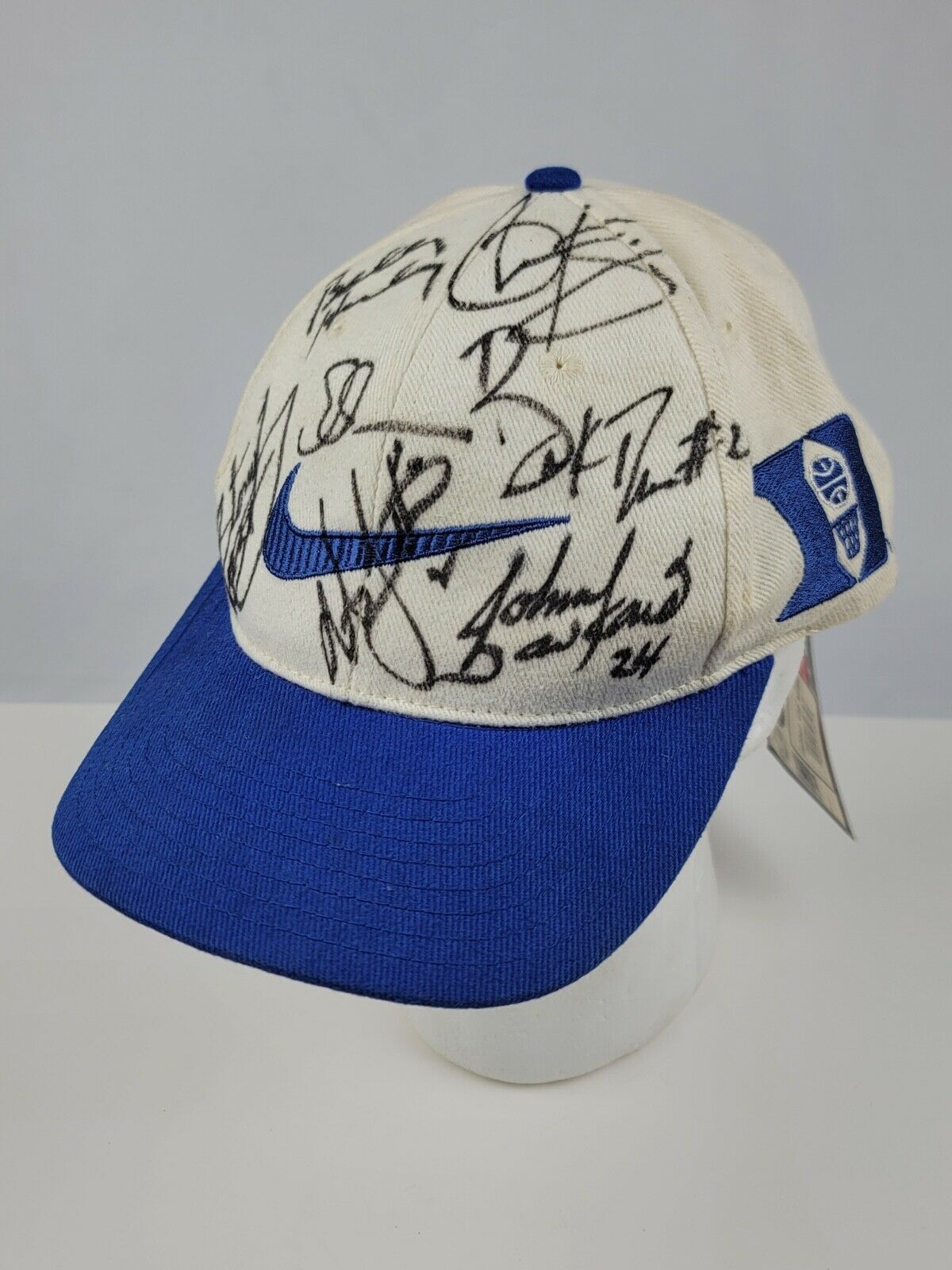 Primary image for NOS 1990's Nike Duke Snapback Hat w/ Autographs Dawkins, Hurley, Snyder, Quinn