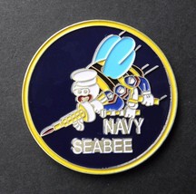 USN SEABEE SEABEES INSIGNIA CHALLENGE COIN 1.6 PROUDLY SERVED DUTY HONOR... - £8.32 GBP