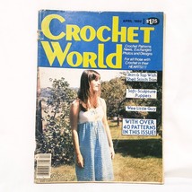 Crochet World Magazine April 1982 Puppets 40 Patterns Skirt Top Pillow Rosary - $14.84