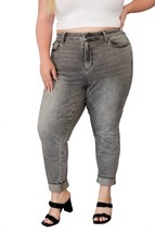 Judy Blue high rise stone wash slim jeans Gray - $950.67 MXN