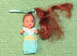 Vintage Mattel 1973 Krissy Baby Doll Loving Happy Family Red Hair Blue Sleeper - $12.60