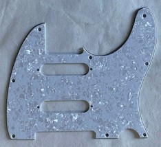 Electric Guitar Pickguard for Telecaster Double ST Single Coil,4 Ply White Pearl - £12.58 GBP
