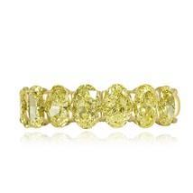 7 Stein Kostüm Gelb Oval Schliff 2.30 Karat Diamant Ehering 18k Gelbgold - $70,261.39 MXN