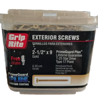 EXTERIOR SCREWS 2-1/2&#39;&#39; X 9 T-25 STAR DRIVE TYPE 17-POINT GOLD 5-LB GRIP... - $39.59