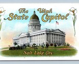 Capitol Building State Flower Sego Lily Salt Lake City Utah UNP WB Postc... - $4.90