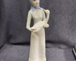 Vintage Simson Girl Woman Holding Geese Goose Porcelain Figurine 11&quot; Tall - $7.92
