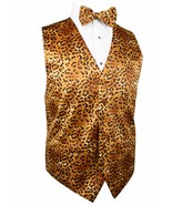 David&#39;s Formal Wear Safari Jaguar Tuxedo Vest and Bow Tie Size 5XL - $2,741.36 MXN
